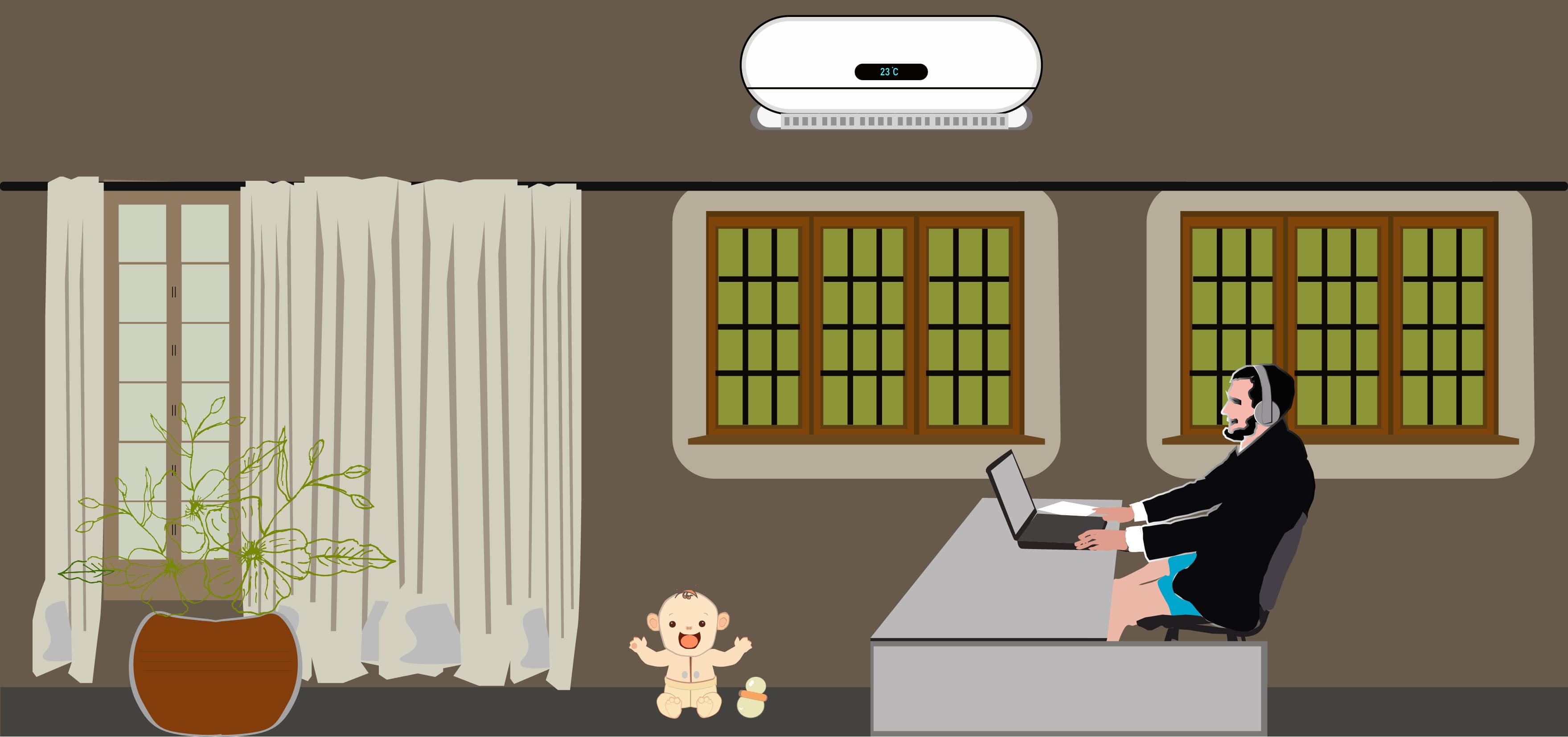 Custom WFH Illustrations & Icons